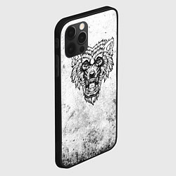 Чехол для iPhone 12 Pro Max Черно-белый злой волк, цвет: 3D-черный — фото 2