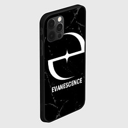 Чехол для iPhone 12 Pro Max Evanescence glitch на темном фоне, цвет: 3D-черный — фото 2
