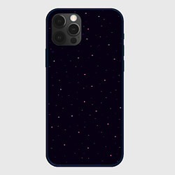 Чехол для iPhone 12 Pro Max Абстракция ночь тёмно-фиолетовый, цвет: 3D-черный