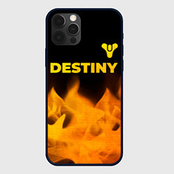 Чехол для iPhone 12 Pro Max Destiny - gold gradient: символ сверху, цвет: 3D-черный