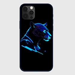 Чехол для iPhone 12 Pro Max Пантера киберпан, цвет: 3D-черный