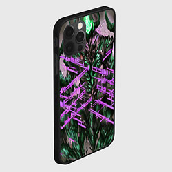Чехол для iPhone 12 Pro Max Фиолетовый элементаль киберпанк, цвет: 3D-черный — фото 2