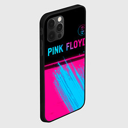 Чехол для iPhone 12 Pro Max Pink Floyd - neon gradient: символ сверху, цвет: 3D-черный — фото 2