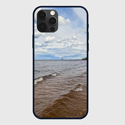 Чехол для iPhone 12 Pro Max Волны на Ладожском озере, цвет: 3D-черный