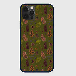 Чехол для iPhone 12 Pro Max Шишки разные, цвет: 3D-черный