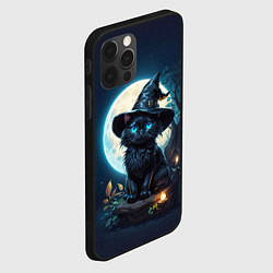 Чехол для iPhone 12 Pro Max Кот ведьмы - Хэллоуин, цвет: 3D-черный — фото 2