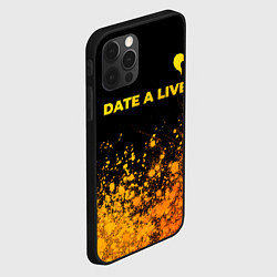 Чехол для iPhone 12 Pro Max Date A Live - gold gradient: символ сверху, цвет: 3D-черный — фото 2