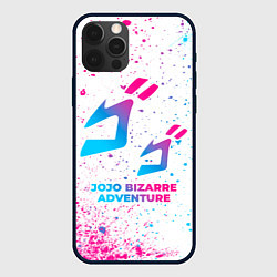 Чехол для iPhone 12 Pro Max JoJo Bizarre Adventure neon gradient style, цвет: 3D-черный