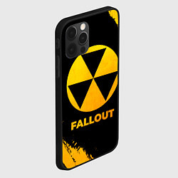 Чехол для iPhone 12 Pro Max Fallout - gold gradient, цвет: 3D-черный — фото 2