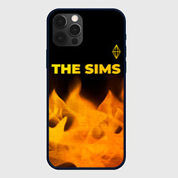 Чехол для iPhone 12 Pro Max The Sims - gold gradient: символ сверху, цвет: 3D-черный