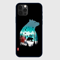 Чехол для iPhone 12 Pro Max Призрачный гризли, цвет: 3D-черный