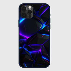 Чехол для iPhone 12 Pro Max Крупные неоновые объекты, цвет: 3D-черный