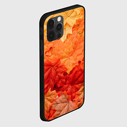 Чехол для iPhone 12 Pro Max Текстура упавших осенних листьев, цвет: 3D-черный — фото 2