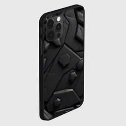 Чехол для iPhone 12 Pro Max Черные объемные вставки, цвет: 3D-черный — фото 2