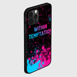 Чехол для iPhone 12 Pro Max Within Temptation - neon gradient: символ сверху, цвет: 3D-черный — фото 2