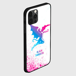 Чехол для iPhone 12 Pro Max Black Sabbath neon gradient style, цвет: 3D-черный — фото 2