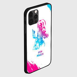Чехол для iPhone 12 Pro Max Iron Maiden neon gradient style, цвет: 3D-черный — фото 2