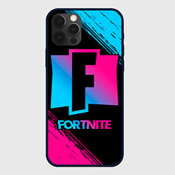 Чехол для iPhone 12 Pro Max Fortnite - neon gradient, цвет: 3D-черный