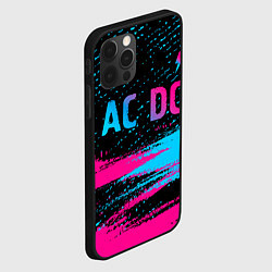 Чехол для iPhone 12 Pro Max AC DC - neon gradient: символ сверху, цвет: 3D-черный — фото 2