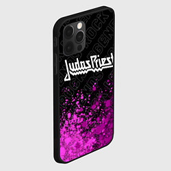 Чехол для iPhone 12 Pro Max Judas Priest rock legends: символ сверху, цвет: 3D-черный — фото 2