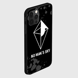 Чехол для iPhone 12 Pro Max No Mans Sky glitch на темном фоне, цвет: 3D-черный — фото 2