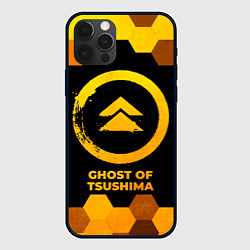 Чехол для iPhone 12 Pro Max Ghost of Tsushima - gold gradient, цвет: 3D-черный