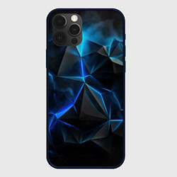 Чехол для iPhone 12 Pro Max Blue abstract ice, цвет: 3D-черный