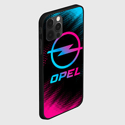 Чехол для iPhone 12 Pro Max Opel - neon gradient, цвет: 3D-черный — фото 2