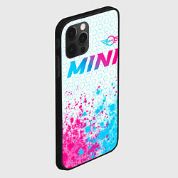 Чехол для iPhone 12 Pro Max Mini neon gradient style: символ сверху, цвет: 3D-черный — фото 2