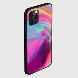 Чехол для iPhone 12 Pro Max Неоновая геометрическая абстракция, цвет: 3D-черный — фото 2