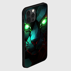 Чехол для iPhone 12 Pro Max Cat cyberpunk, цвет: 3D-черный — фото 2