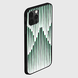Чехол для iPhone 12 Pro Max Зеленый геометрический круглый узор, цвет: 3D-черный — фото 2