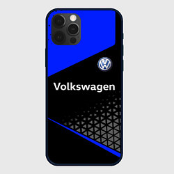 Чехол для iPhone 12 Pro Max Фольцваген - blue uniform, цвет: 3D-черный