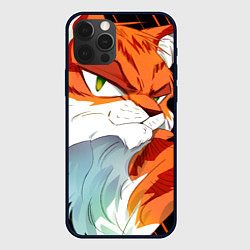 Чехол для iPhone 12 Pro Max Рыжий хитрый мультяшный кот, цвет: 3D-черный