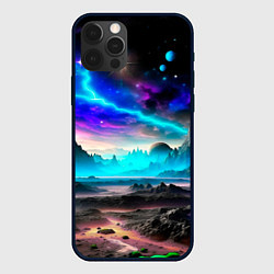 Чехол для iPhone 12 Pro Max Фантастическая планета космос, цвет: 3D-черный