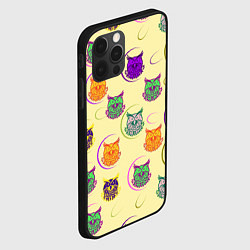 Чехол для iPhone 12 Pro Max Сова - разноцветные птицы, цвет: 3D-черный — фото 2
