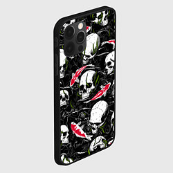 Чехол для iPhone 12 Pro Max Черепа и японские карпы кои, цвет: 3D-черный — фото 2