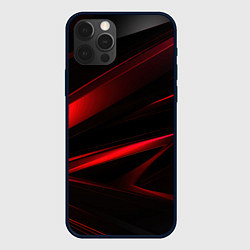 Чехол для iPhone 12 Pro Max Black and red, цвет: 3D-черный