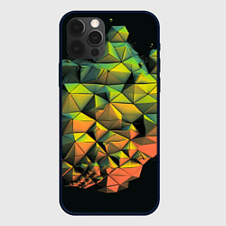 Чехол для iPhone 12 Pro Max Зеленая кубическая абстракция, цвет: 3D-черный