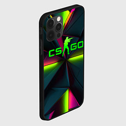 Чехол для iPhone 12 Pro Max CS GO green neon, цвет: 3D-черный — фото 2