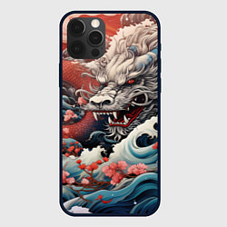 Чехол для iPhone 12 Pro Max Морской дракон Irezumi, цвет: 3D-черный