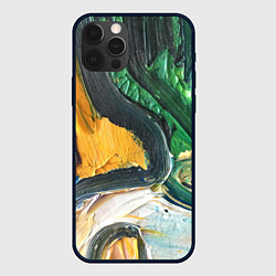 Чехол для iPhone 12 Pro Max Раскрасочные мазки красок, цвет: 3D-черный