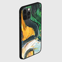 Чехол для iPhone 12 Pro Max Раскрасочные мазки красок, цвет: 3D-черный — фото 2