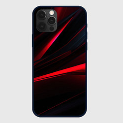 Чехол iPhone 12 Pro Max Red lighting black background
