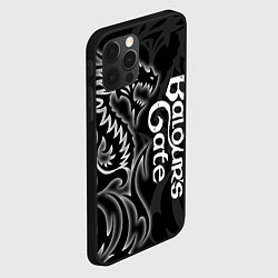 Чехол для iPhone 12 Pro Max Балдурс гейт 3 - черный дракон, цвет: 3D-черный — фото 2