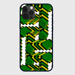 Чехол для iPhone 12 Pro Max Зеленая микросхема, цвет: 3D-черный