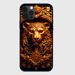 Чехол для iPhone 12 Pro Max Медведь узор, цвет: 3D-черный