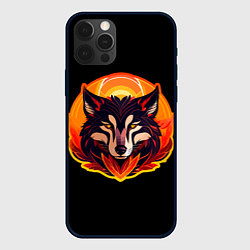 Чехол для iPhone 12 Pro Max Волк на черном фоне, цвет: 3D-черный