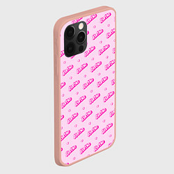 Чехол для iPhone 12 Pro Max Паттерн - Барби и сердечки, цвет: 3D-светло-розовый — фото 2