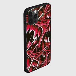 Чехол для iPhone 12 Pro Max Красные клыки, цвет: 3D-черный — фото 2